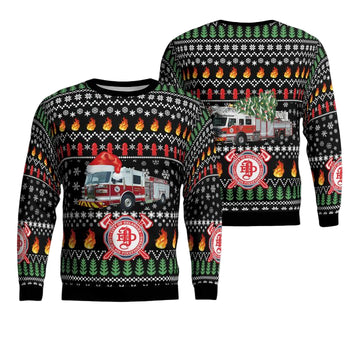 Ohio City Of Delaware Fire Department Christmas Sweater 3D ? Usalast