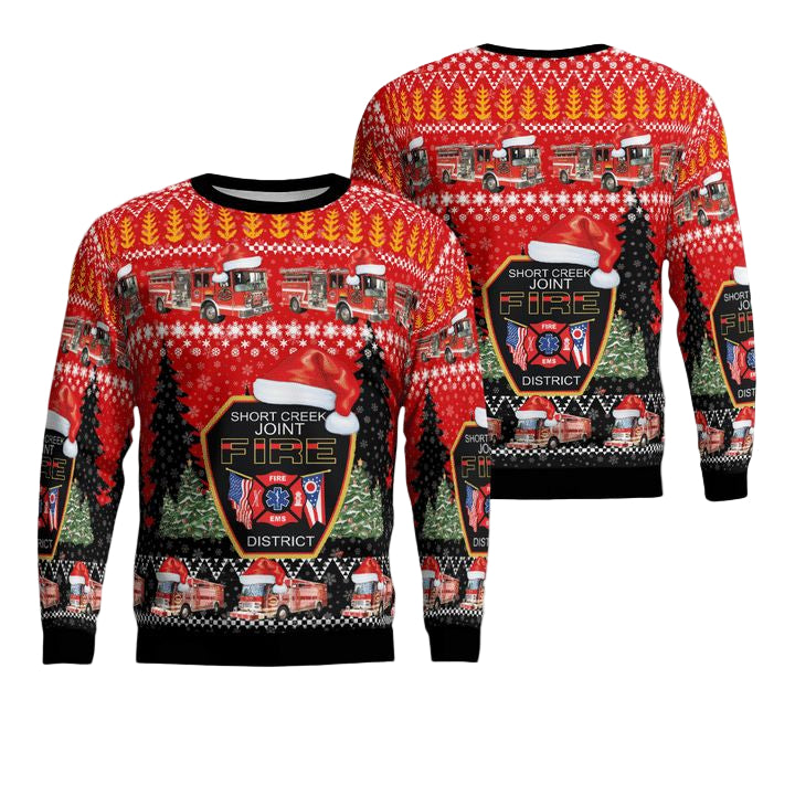 Ohio Short Creek Joint Fire District Christmas Sweater 3D ? Usalast