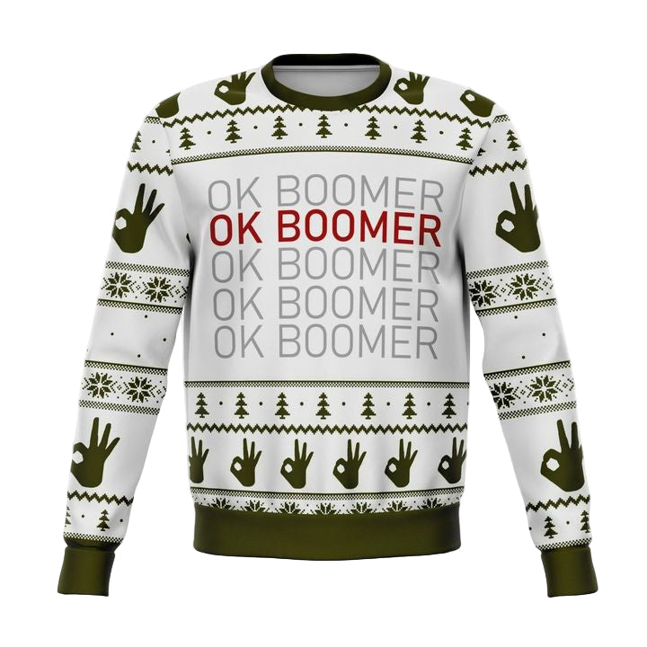 Ok Boomer Meme 2022 Design 3d Ugly Christmas Sweater ? Usalast