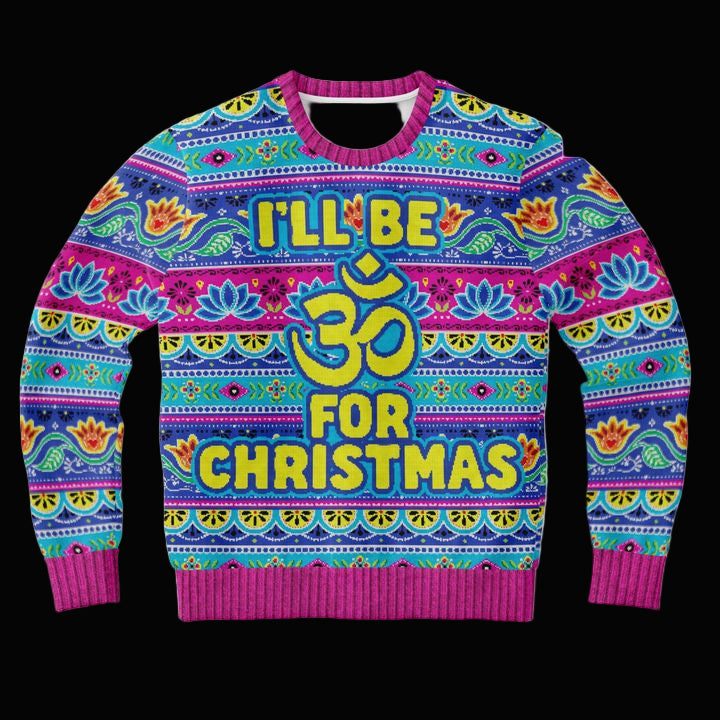 Om For Om Xmas Yoga Lover Yoga 3d Ugly Christmas Sweater ? Usalast