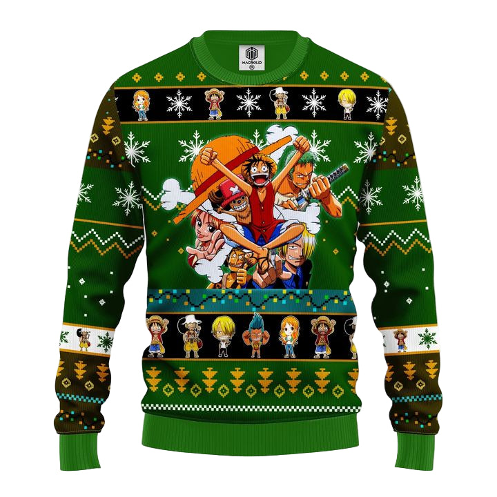 One Peace Green Anime Ugly Christmas Sweater Amazing Gift Idea Thanksgiving Gift ? Usalast