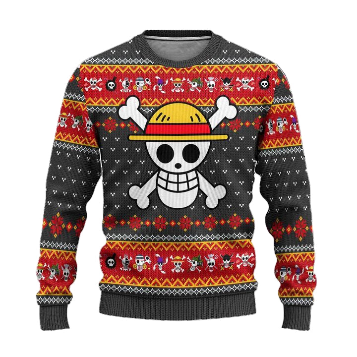 One Piece Anime Ugly Christmas Sweater Symbol Xmas Gift ? Usalast