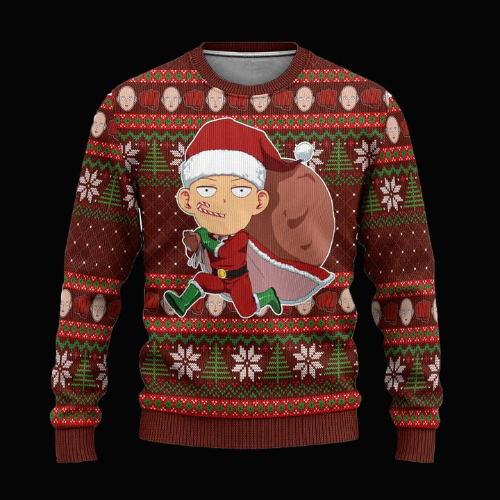 One Punch Man Ugly Christmas Sweater Anime Xmas Gift ? Usalast