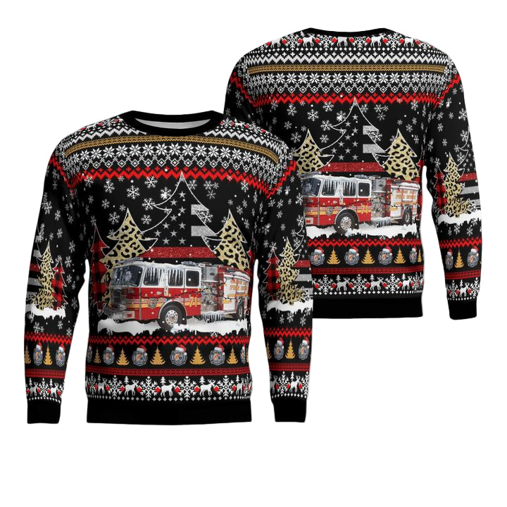 Orange County Fire Rescue Department Florida Christmas AOP Sweater ? Usalast