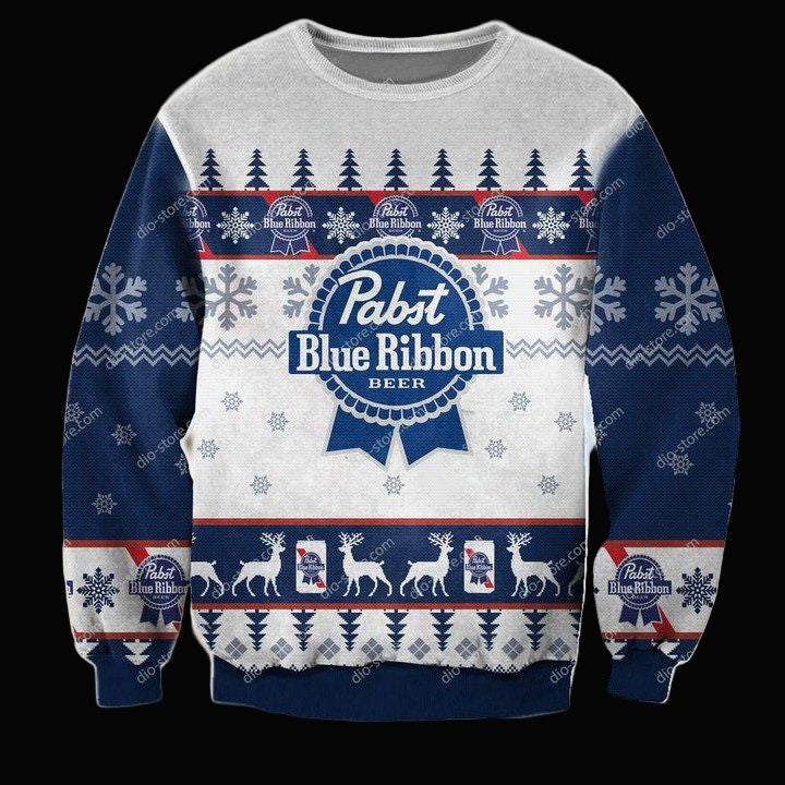 Pabst Blue Ribbon Beer Christmas Sweater ? Usalast