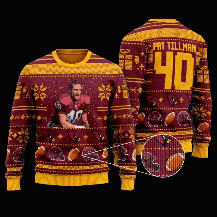 Pat Tillman 40 Arizona Cardinals Nfl Christmas Sweater ? Usalast