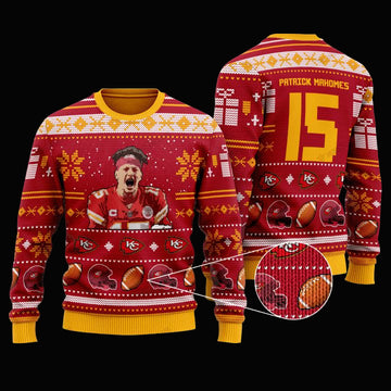 Patrick Mahomes 15 Kansas City Chiefs Nfl Christmas Sweater ? Usalast