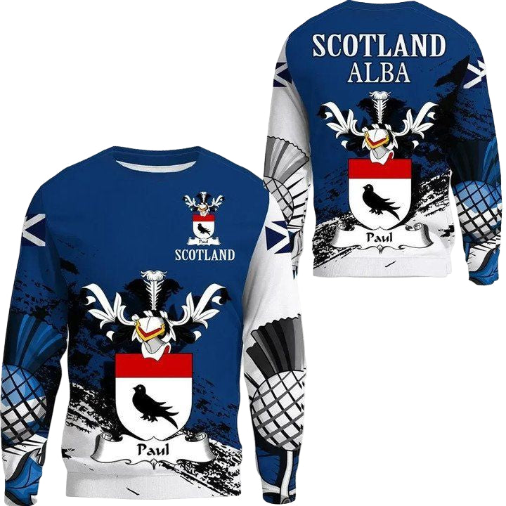 Paul Scottish Family Crest Scotland Special Sweater A7 ? Usalast