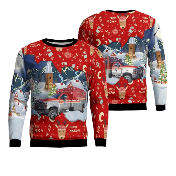 Pecos Reeves County Texas Reeves County ESD Christmas Sweater 3D ? Usalast