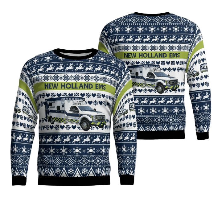 Pennsylvania New Holland EMS Christmas Sweater 3D ? Usalast