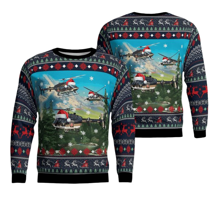 Pennsylvania State Police Bell 407GX Christmas 3D Sweater ? Usalast