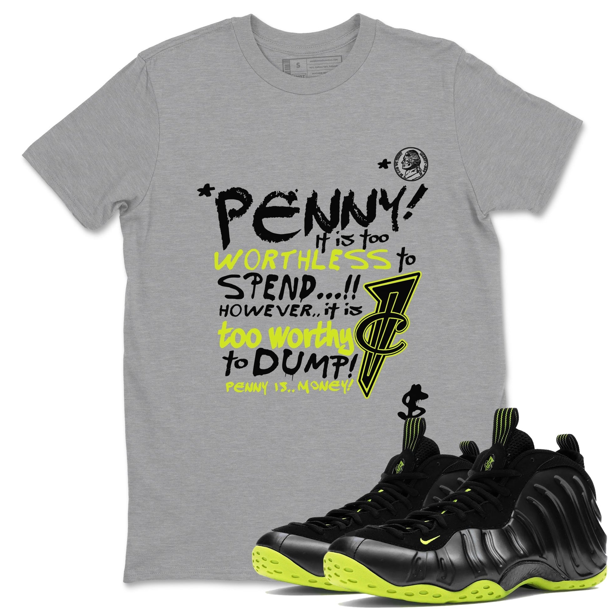 Penny Is Sneaker Tees - Air Foamposite One Black Volt