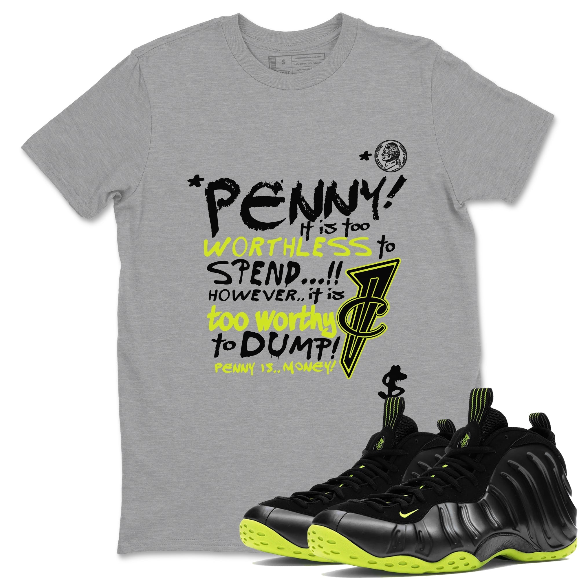 Penny Is Sneaker Tees - Air Foamposite One Black Volt