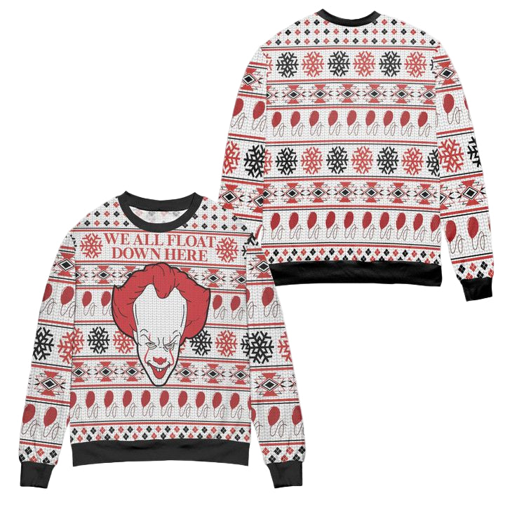 Pennywise We All Float Down Here Ugly Christmas Sweater ? Usalast
