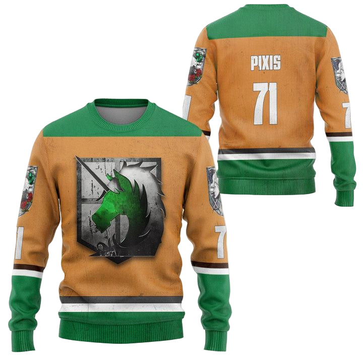 Personalized Attack On Titan Military Police Brigade Ugly Christmas Sweater ? Usalast