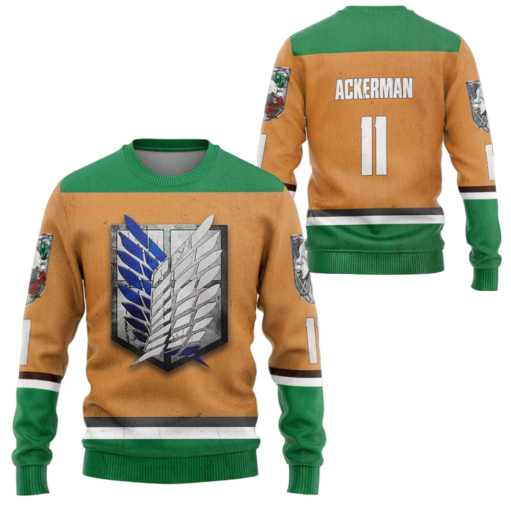 Personalized Attack On Titan Scout Regiment Ugly Christmas Sweater ? Usalast