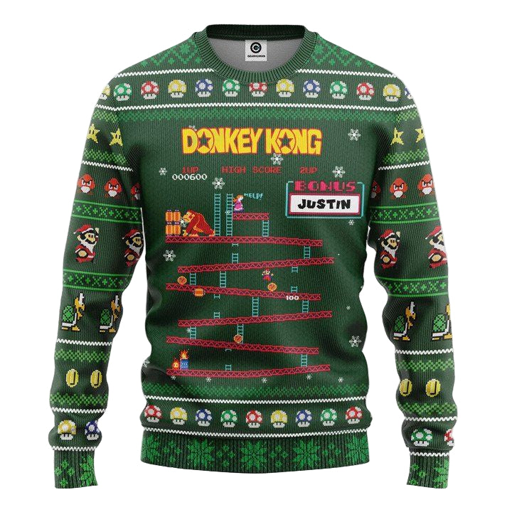 Personalized Donkey Dong Mario Custom Christmas Sweater ? Usalast