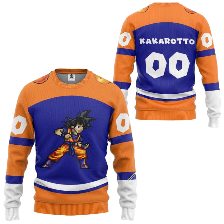 Personalized Dragon Ball Z Pixel Goku Ugly Christmas Sweater ? Usalast