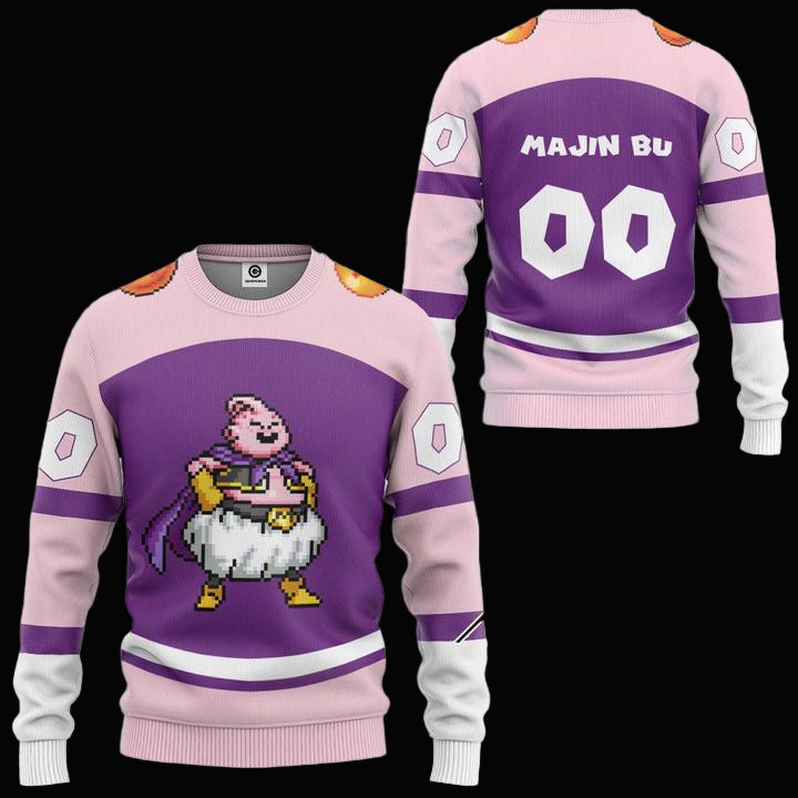 Personalized Dragon Ball Z Pixel Majin Buu Ugly Christmas Sweater ? Usalast