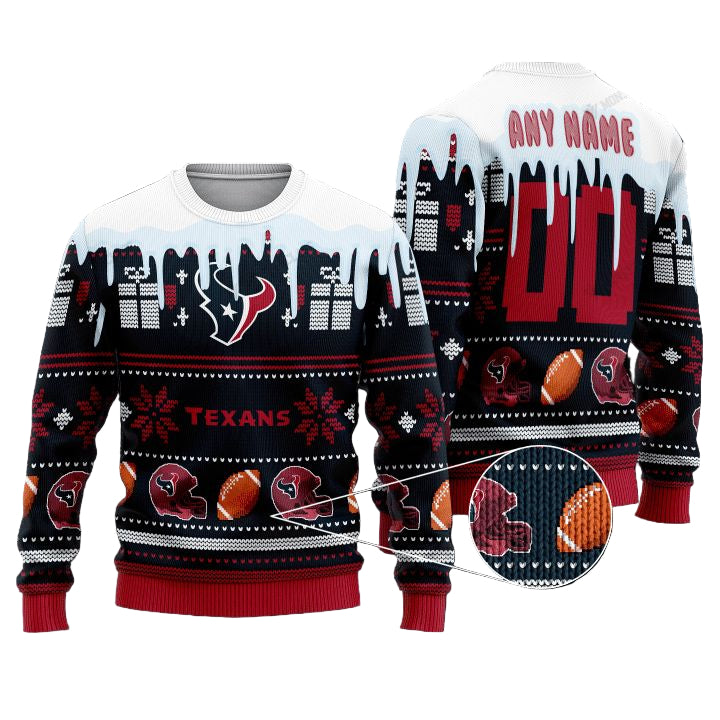Personalized Houston Texans Nfl Custom Christmas Sweater ? Usalast