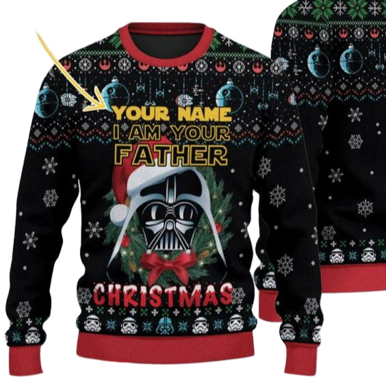 Personalized Im Your Father D Vader Xmas 3d Ugly Christmas Sweater ? Usalast