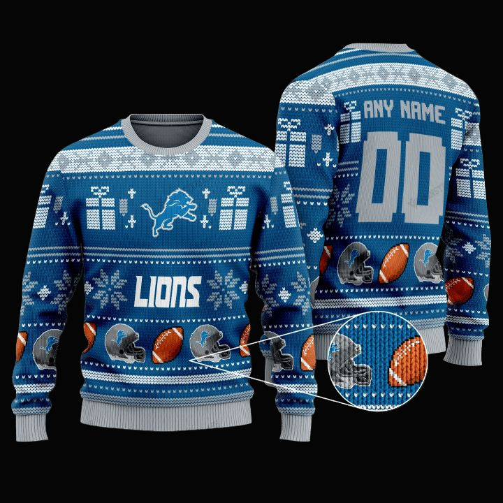 Personalized Nfl Detroit Lions Custom Christmas Sweater ? Usalast