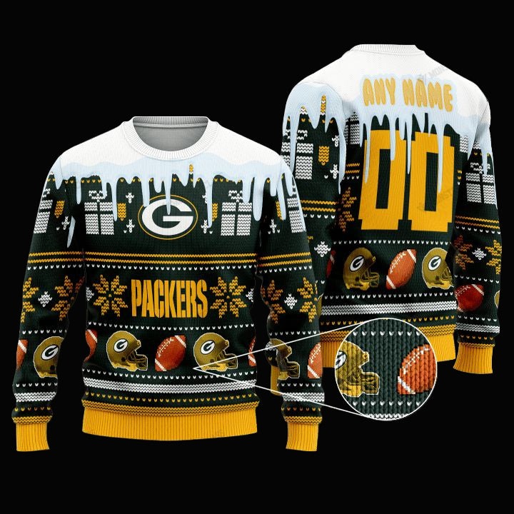Personalized Nfl Green Bay Packers Custom Christmas Sweater ? Usalast