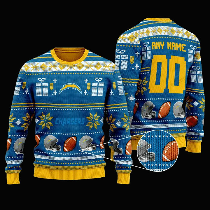 Personalized Nfl Los Angeles Chargers Custom Christmas Sweater ? Usalast