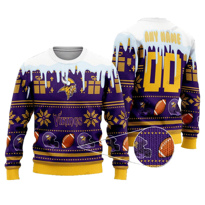 Personalized Nfl Minnesota Vikings Custom Christmas Sweater ? Usalast