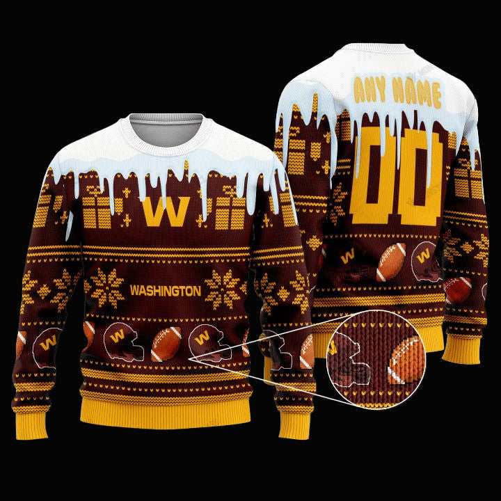 Personalized Nfl Washington Football Team Custom Christmas Sweater ? Usalast
