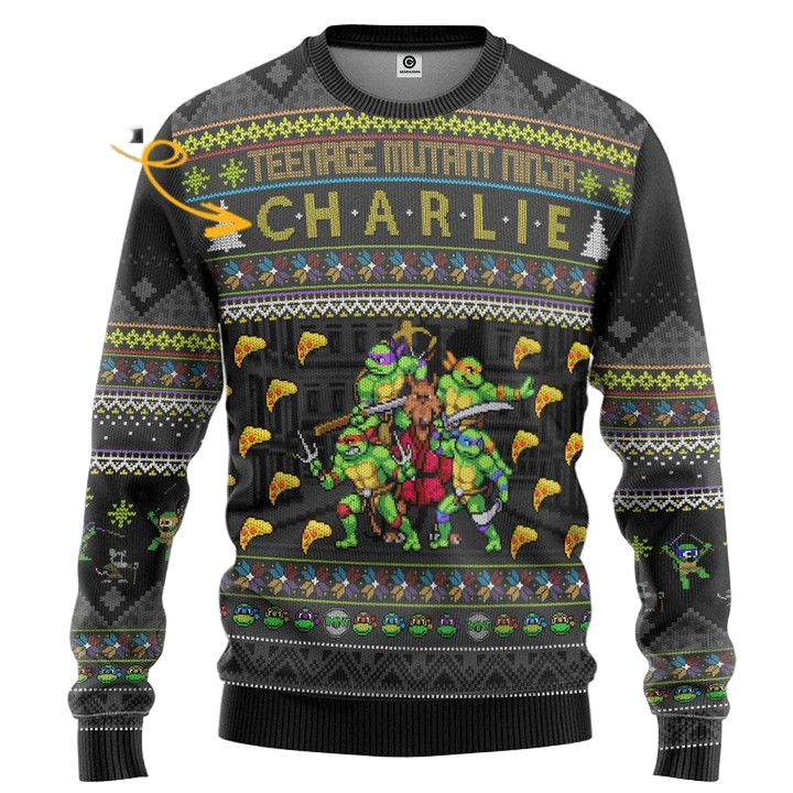 Personalized Teenage Mutant Ninja Turtles Custom Christmas Sweater ? Usalast
