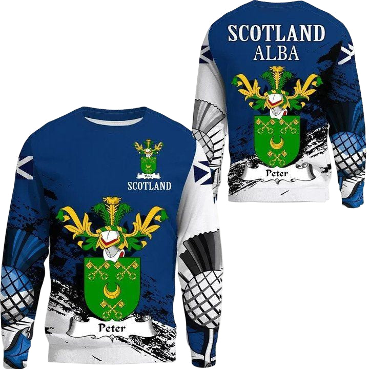 Peter Scottish Family Crest Scotland Special Sweater A7 ? Usalast