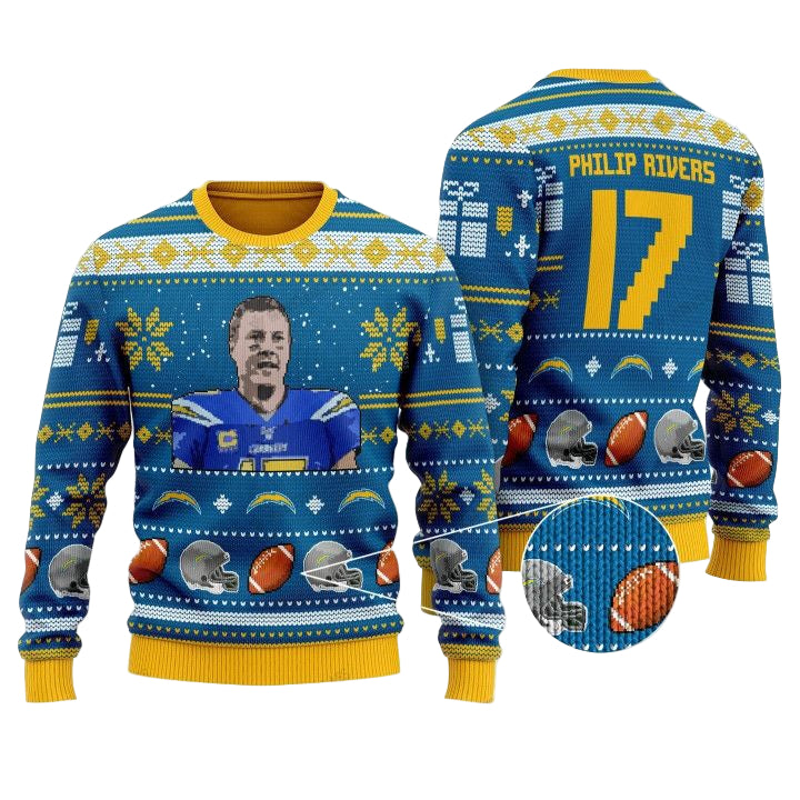 Philip Rivers 17 Los Angeles Chargers Nfl Christmas Sweater ? Usalast