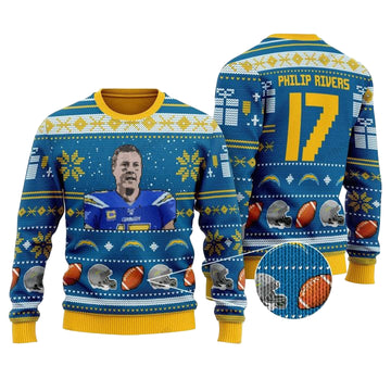 Philip Rivers 17 Los Angeles Chargers Nfl Christmas Sweater ? Usalast
