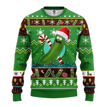 Pickle Rick Rick And Morty Ugly Christmas Sweater Green 2 Amazing Gift Idea Thanksgiving Gift ? Usalast