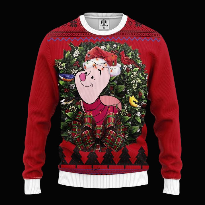 Piglet Winnie The Pooh Noel Mc Ugly Christmas Sweater Thanksgiving Gift ? Usalast