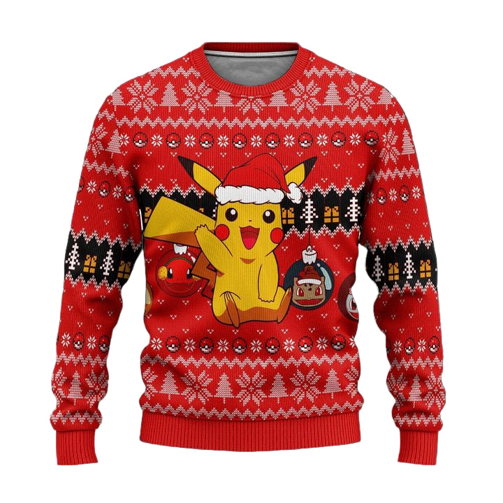 Pikachu Pokemon Ugly Christmas Sweater Anime Xmas Gift ? Usalast
