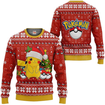 Pikachu Ugly Christmas Sweater Pokemon Anime Xmas Gift ? Usalast