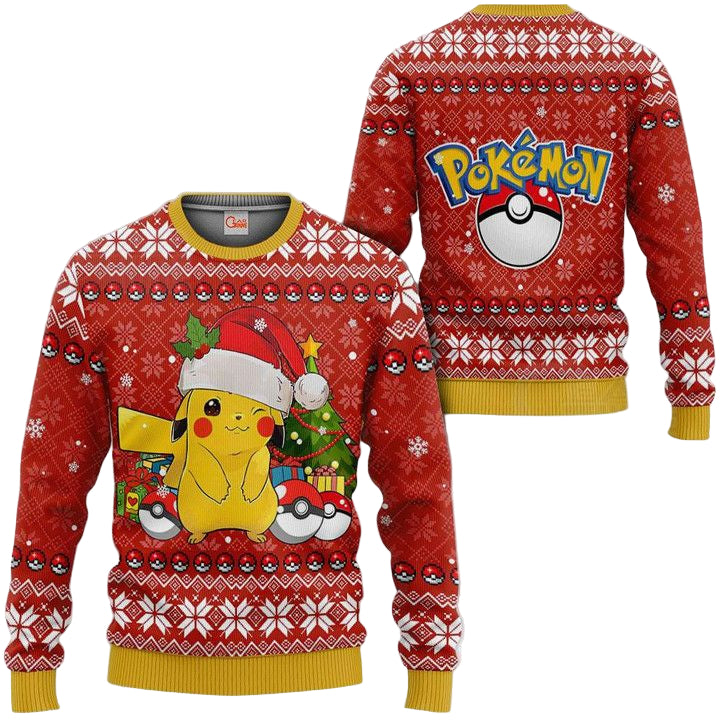Pikachu Ugly Christmas Sweater Pokemon Anime Xmas Gift ? Usalast