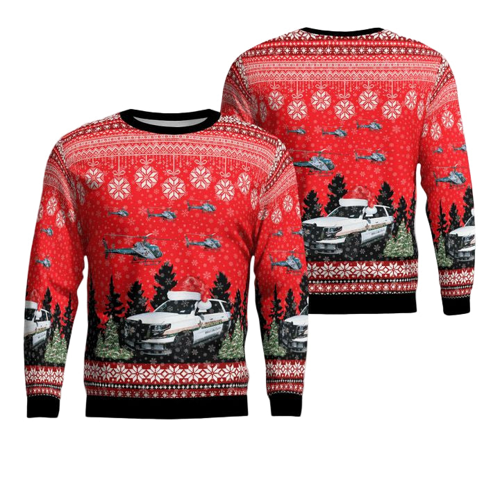 Pinellas County Florida Pinellas County Office Chevy Tahoe And Helicopter Christmas Sweater 3D ? Usalast
