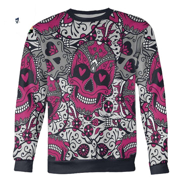 Pink And White Sugar Skull Sweater ? Usalast