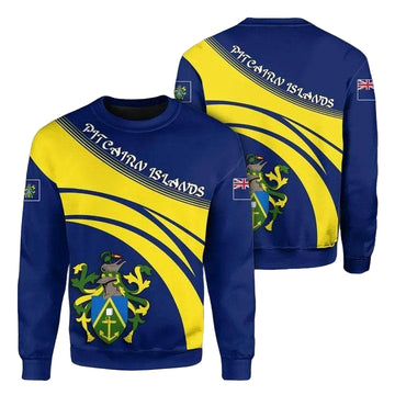 Pitcairn Islands Coat Of Arms Sweater Cricket Style J5W ? Usalast