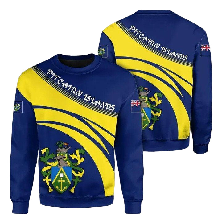 Pitcairn Islands Coat Of Arms Sweater Cricket Style J5W ? Usalast