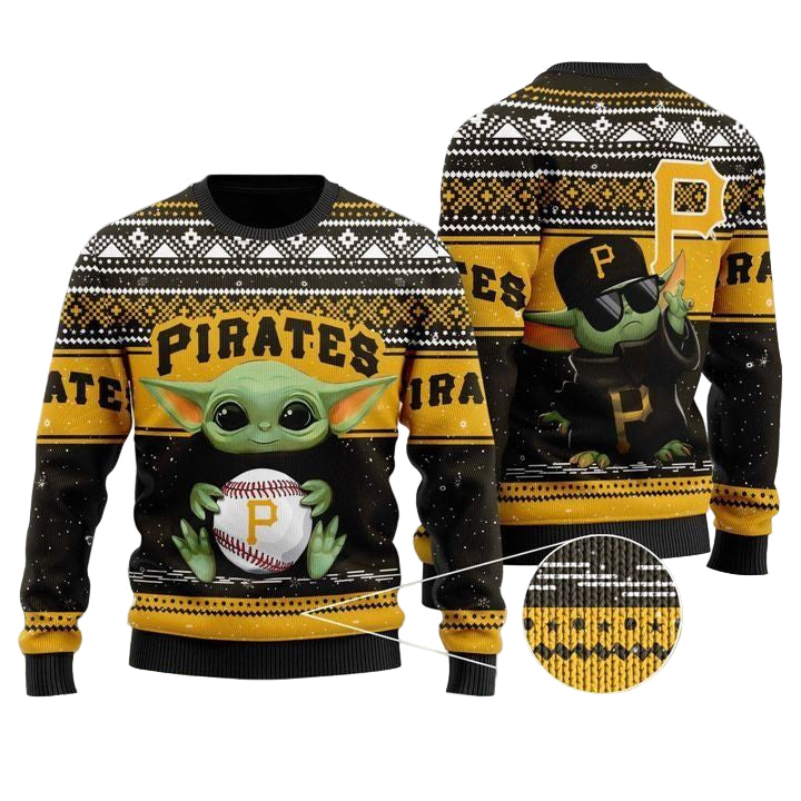 Pittsburgh Pirates Baby Yoda Ugly Christmas Sweater ? Usalast