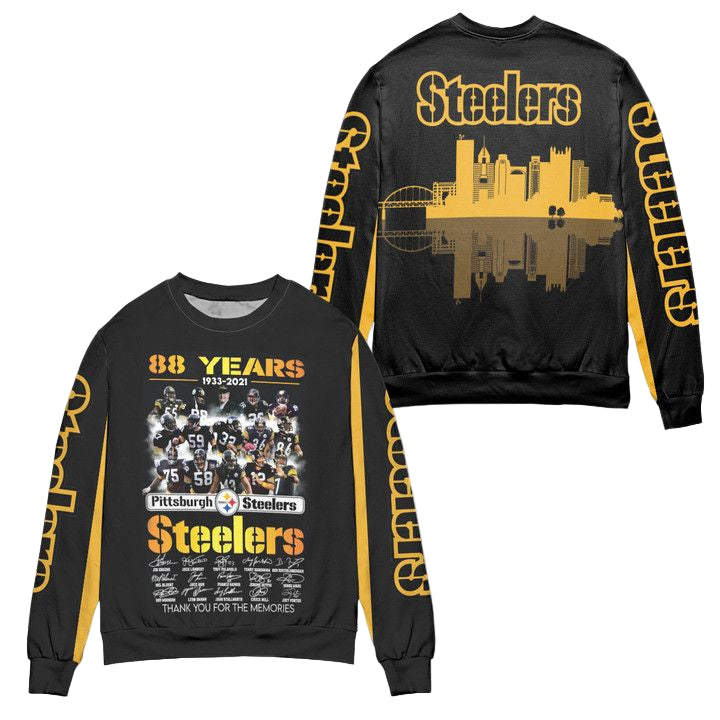 Pittsburgh Steelers Football Team 80 Years Anniversary Ugly Christmas Sweater ? Black ? Usalast