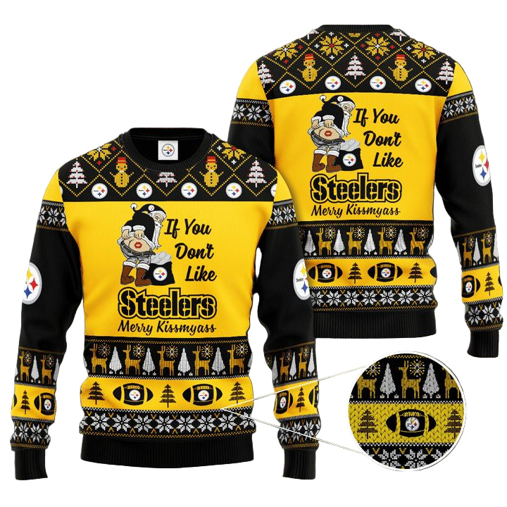 Pittsburgh Steelers If You Dont Like Steelers Merry Kissmyass Ugly Sweater ? Usalast