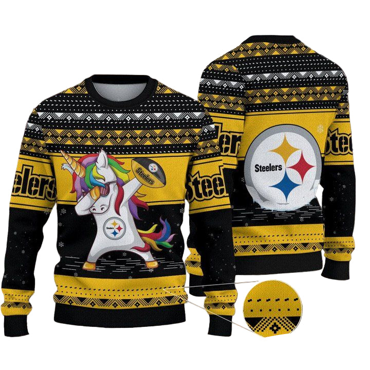 Pittsburgh Steelers Unicorn Merry Christmas Knitted Ugly Sweater ? Usalast