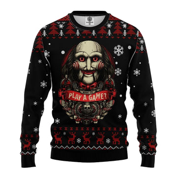 Play A Game Horror Movie Saw Ugly Christmas Sweater ? Usalast