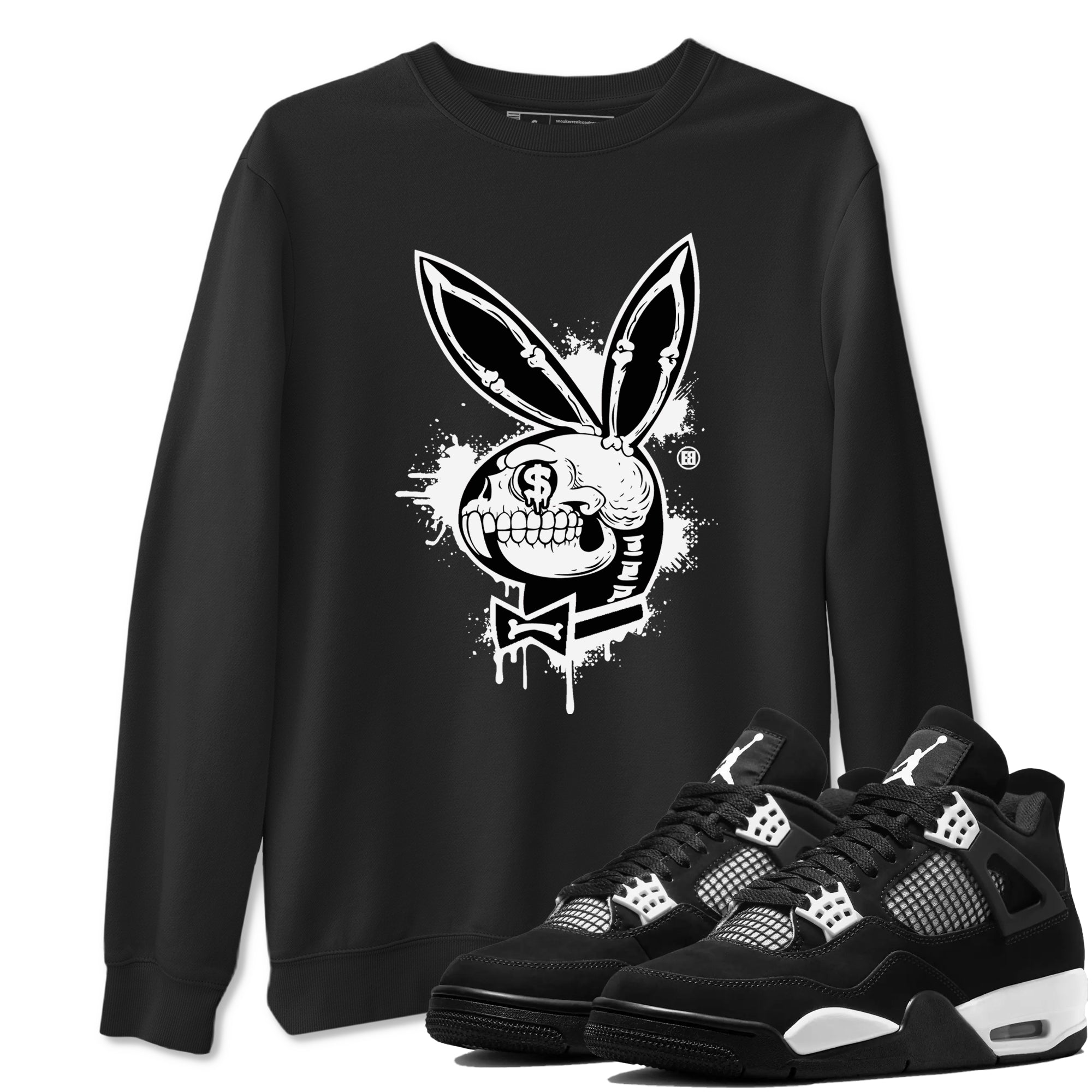 Playskull Sneaker Tees - Air Jordan 4 White Thunder