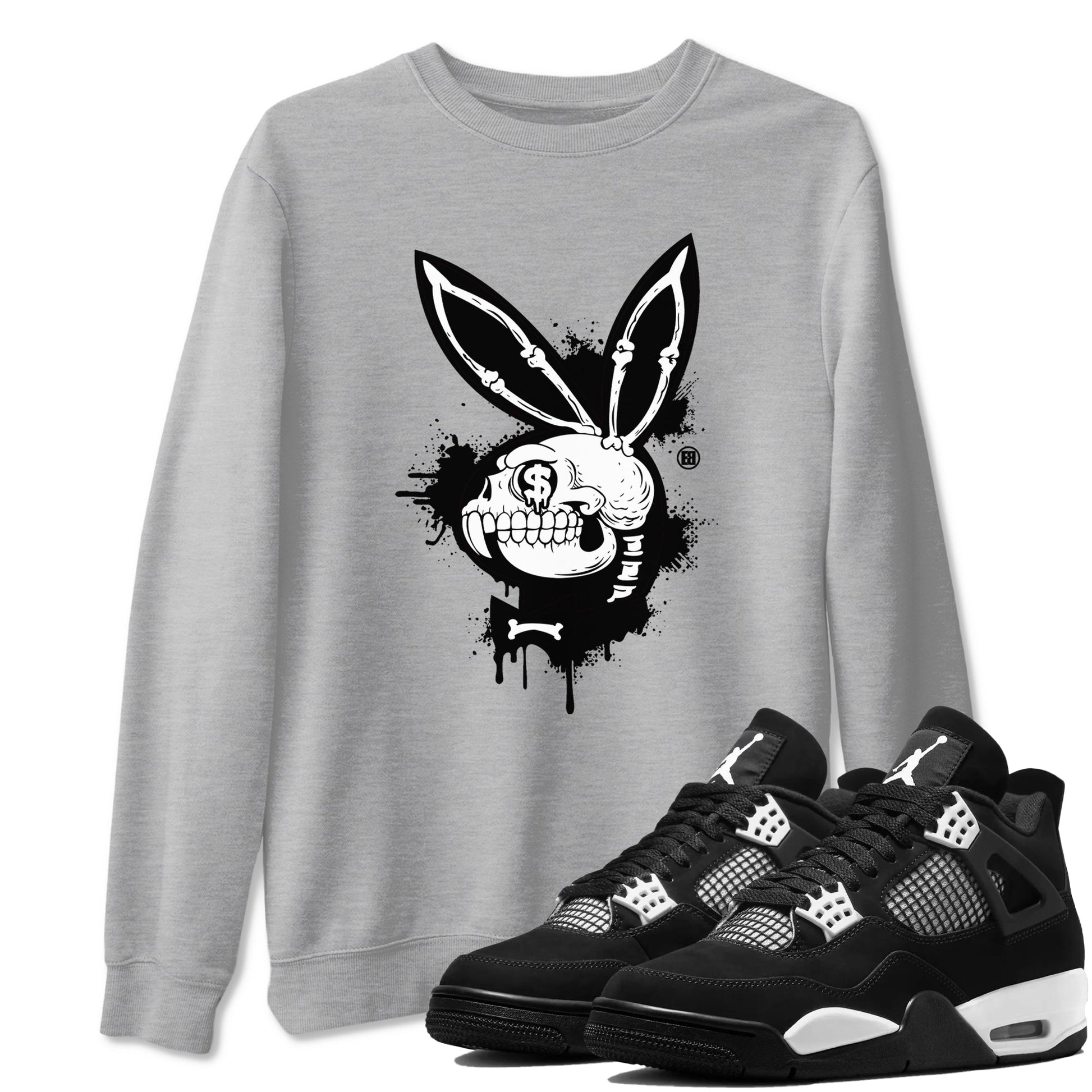 Playskull Sneaker Tees - Air Jordan 4 White Thunder